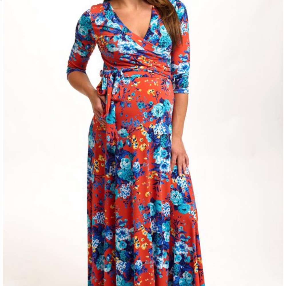 Pinkblush floral maxi dress